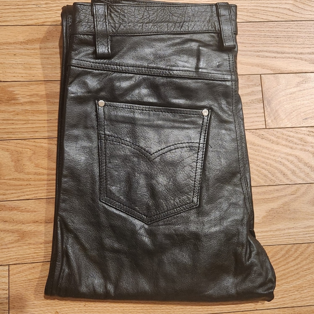 Men's 5 Pockets Levi's Style Bikers Pants / Bikers Trouser. - Picture 4 of 5